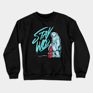 Skater Bear Crewneck Sweatshirt